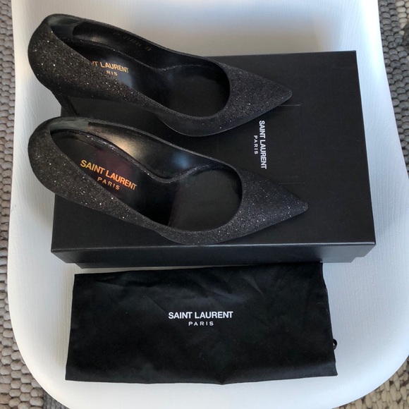 Saint Laurent Paris sparkle pumps